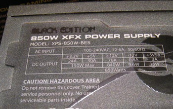 850W Black edition from XFX